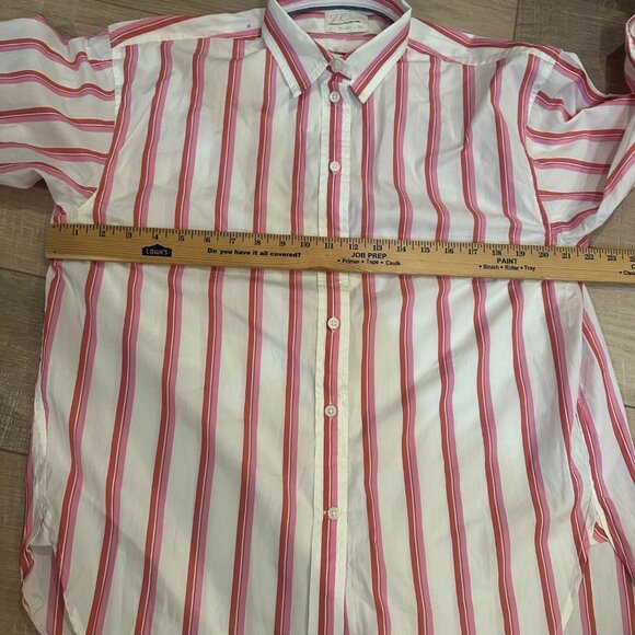 J CREW WOMENS PINK STRIPED LONG SLEEVE BUTTON SHIRT NEW SIZE 10 RELAXED - Picture 4 of 9